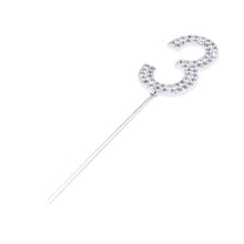 Load image into Gallery viewer, 1Pc Glitter Alloy Rhinestone Number Cake Toppers
