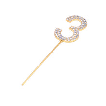Load image into Gallery viewer, 1Pc Glitter Alloy Rhinestone Number Cake Toppers