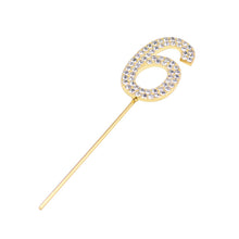 Load image into Gallery viewer, 1Pc Glitter Alloy Rhinestone Number Cake Toppers