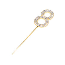 Load image into Gallery viewer, 1Pc Glitter Alloy Rhinestone Number Cake Toppers
