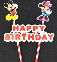 Load image into Gallery viewer, 1set Happy Birthday Mickey Mouse Cartoon Cake