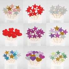 Load image into Gallery viewer, 10pcs Mini Heart Star Cupcake
