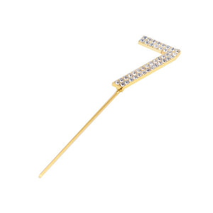 1Pc Glitter Alloy Rhinestone Number Cake Toppers