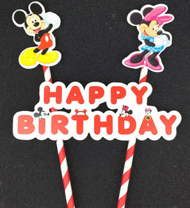 1set Happy Birthday Mickey Mouse Cartoon Cake