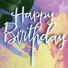 Load image into Gallery viewer, Rose Gold Silver Pink Happy Birthday Cake Decorations
