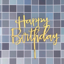 Load image into Gallery viewer, Rose Gold Silver Pink Happy Birthday Cake Decorations
