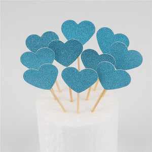 10pcs Mini Heart Star Cupcake