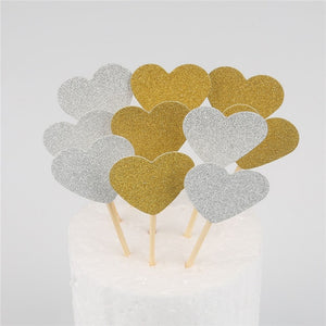 10pcs Mini Heart Star Cupcake