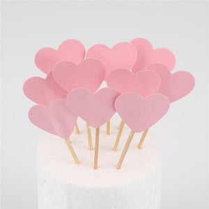 10pcs Mini Heart Star Cupcake