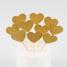 Load image into Gallery viewer, 10pcs Mini Heart Star Cupcake

