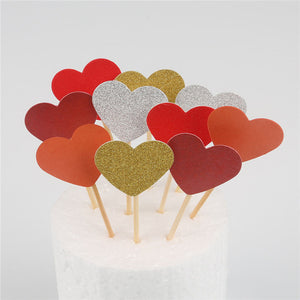 10pcs Mini Heart Star Cupcake