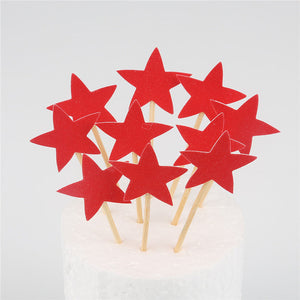 10pcs Mini Heart Star Cupcake