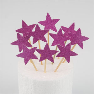 10pcs Mini Heart Star Cupcake