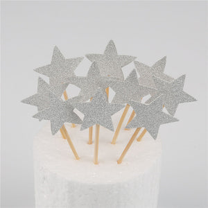 10pcs Mini Heart Star Cupcake