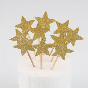 10pcs Mini Heart Star Cupcake
