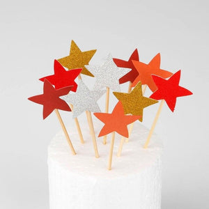 10pcs Mini Heart Star Cupcake