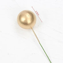Load image into Gallery viewer, gold ball cake topper
