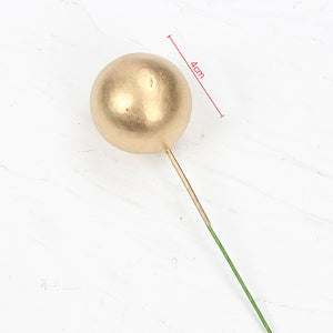 gold ball cake topper